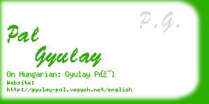 pal gyulay business card